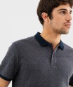 Polo manches courtes en coton à motifs géométriques homm